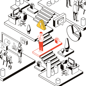 Dissatisfied Dan writing on a clipboard